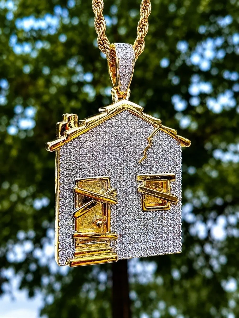 14k Gold Plated Trap House 24